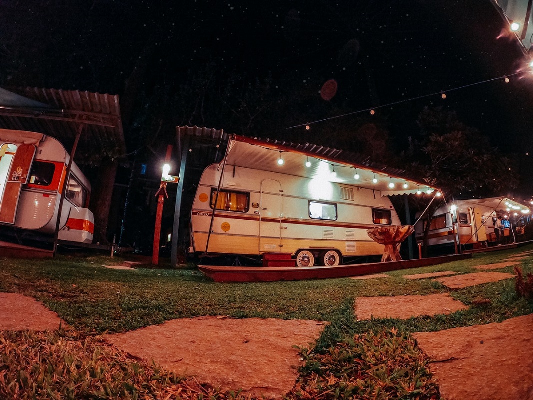parked camper vans