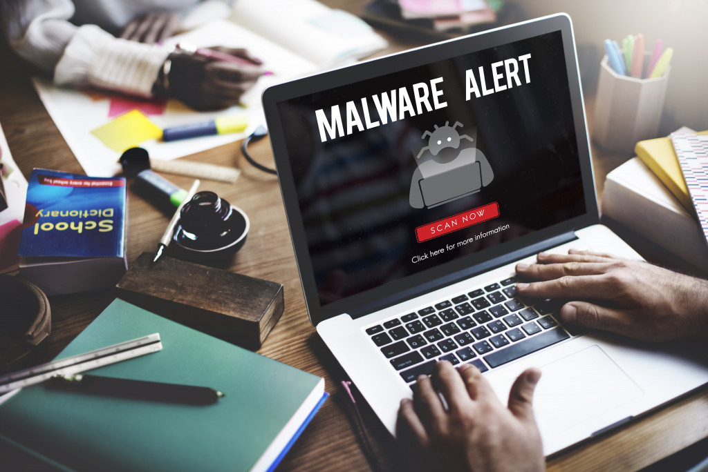 malware alert on a macbook